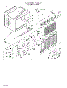 03 - Cabinet parts for Whirlpool Air Conditioner CA21WC51 from AppliancePartsPros.com