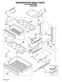 05 - Refrigerator Shelf Parts parts for Kitchenaid Refrigerator KBURT3665E01 from AppliancePartsPros.com