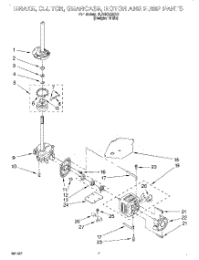 04 - Brake, Clutch, Gearcase, Motor And Pump parts for Whirlpool Washer 3LSR6233EQ0 from AppliancePartsPros.com