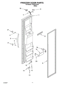 08 - Freezer Door parts for Whirlpool Refrigerator TS22AFXKQ01 from AppliancePartsPros.com