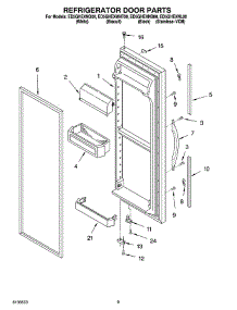 06 - Refrigerator Door Parts parts for Whirlpool Refrigerator ED5GHEXMNT00 from AppliancePartsPros.com