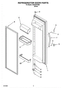 06 - Refrigerator Door Parts parts for Whirlpool Refrigerator CS25CFXTQ00 from AppliancePartsPros.com