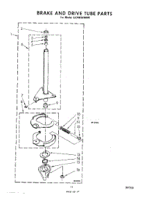 09 - Brake And Drive Tube parts for Whirlpool Washer LA7460XMW0 from AppliancePartsPros.com