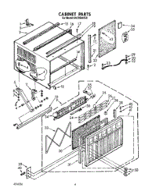 04 - Cabinet parts for Whirlpool Air Conditioner 8AC2504XS0 from AppliancePartsPros.com