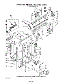 03 - Controls And Rear Panel parts for Whirlpool Washer LA5500XPW6 from AppliancePartsPros.com