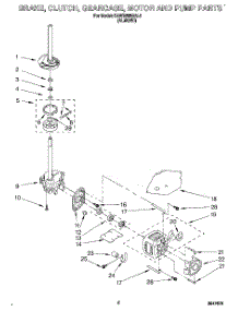 04 - Brake, Clutch, Gearcase, Motor And Pump parts for Kitchenaid Washer KAWE668BAL1 from AppliancePartsPros.com