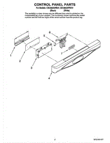 02 - Control Panel Parts parts for Whirlpool Dishwasher CDU650AWB37 from AppliancePartsPros.com
