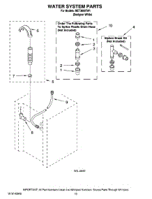 13 - Water System Parts parts for Maytag Washer Dryer Combo MET3800TW1 from AppliancePartsPros.com