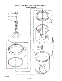 04 - Agitator, Basket And Tub parts for Whirlpool Washer LA5000XSW0 from AppliancePartsPros.com