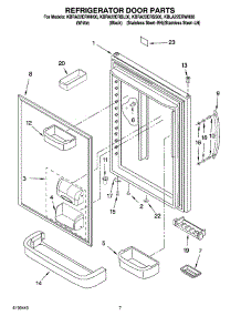 04 - Refrigerator Door Parts parts for Kitchenaid Refrigerator KBLA22ERWH00 from AppliancePartsPros.com