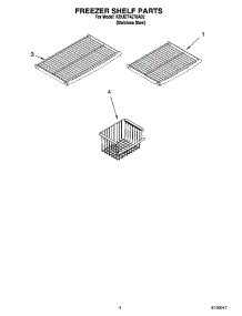 03 - Freezer Shelf Parts parts for Kitchenaid Refrigerator KBUDT4270A02 from AppliancePartsPros.com