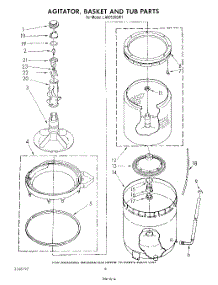 04 - Agitator, Basket And Tub parts for Whirlpool Washer LA6055XSW1 from AppliancePartsPros.com