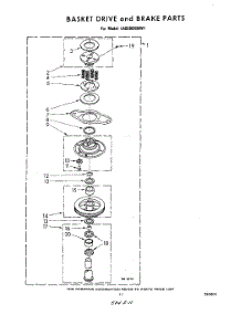 08 - Basket Drive And Brake parts for Whirlpool Washer LA5580XMW1 from AppliancePartsPros.com