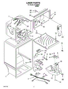 03 - Liner Parts parts for Whirlpool Refrigerator IKT195300 from AppliancePartsPros.com