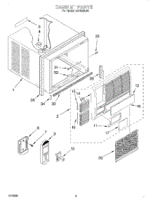 03 - Cabinet parts for Whirlpool Air Conditioner 4ACE23LD0 from AppliancePartsPros.com