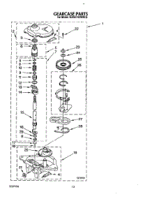 10 - Gearcase parts for Kitchenaid Washer KAWE742WAL3 from AppliancePartsPros.com
