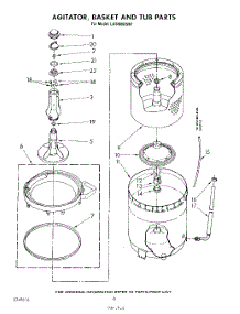 04 - Agitator, Basket And Tub parts for Whirlpool Washer LA5800XSW1 from AppliancePartsPros.com