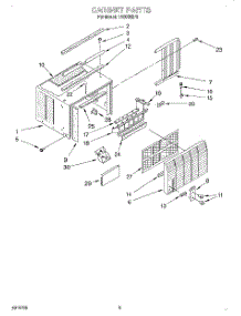 03 - Cabinet parts for Whirlpool Air Conditioner TA05002F0 from AppliancePartsPros.com