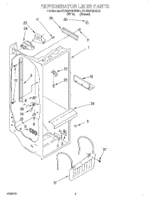 02 - Refrigerator Liner parts for Kitchenaid Refrigerator KSUS27QDWH01 from AppliancePartsPros.com