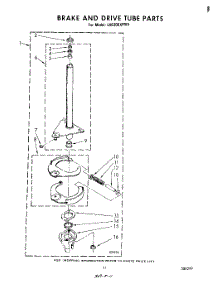 09 - Brake And Drive Tube parts for Whirlpool Washer LA6300XPW1 from AppliancePartsPros.com