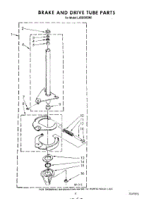 09 - Brake And Drive Tube parts for Whirlpool Washer LA5800XSW0 from AppliancePartsPros.com