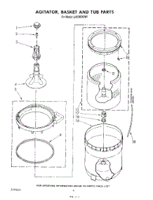 04 - Agitator, Basket And Tub parts for Whirlpool Washer LA5300XSW1 from AppliancePartsPros.com