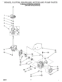 04 - Brake, Clutch, Gearcase, Motor And Pump parts for Whirlpool Washer 8LSP8245AG2 from AppliancePartsPros.com