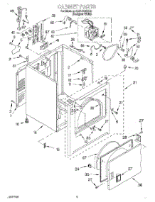 02 - Section parts for Whirlpool Dryer 3LER5436EQ0 from AppliancePartsPros.com