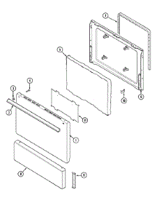 02 - Door parts for Magic Chef Range 3500PPW-D from AppliancePartsPros.com