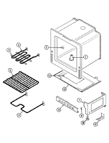 03 - Oven / Base parts for Magic Chef Range 3500PPW-D from AppliancePartsPros.com