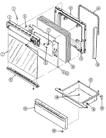 02 - Door / Drawer 3500Spx parts for Magic Chef Range 3500SPA from AppliancePartsPros.com