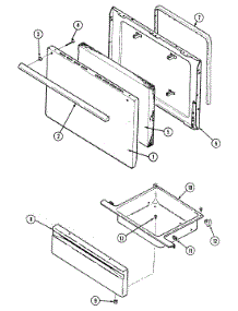 03 - Door / Drawer parts for Magic Chef Range 3510KPA from AppliancePartsPros.com