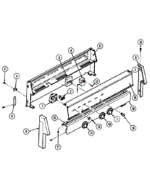 02 - Control Panel-Backguard parts for Magic Chef Range 3510KPW from AppliancePartsPros.com