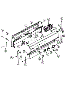 02 - Control Panel-Backguard parts for Magic Chef Range 3512WPA from AppliancePartsPros.com