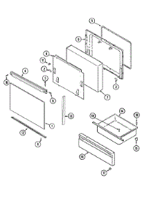 03 - Door / Drawer (Series 04) parts for Magic Chef Range 3520SRW from AppliancePartsPros.com