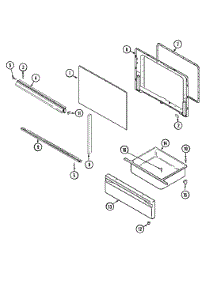 04 - Door / Drawer (Series 45) parts for Magic Chef Range 3520SRW from AppliancePartsPros.com