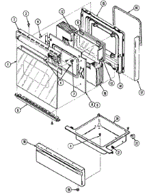 03 - Door / Drawer (3521Xpx) parts for Magic Chef Range 3521XPA from AppliancePartsPros.com