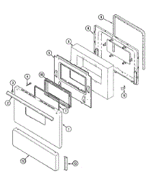 03 - Door parts for Magic Chef Range 3522WUA-D from AppliancePartsPros.com