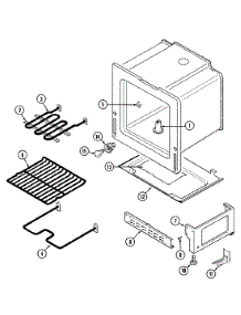 04 - Oven / Base parts for Magic Chef Range 3522WUA-D from AppliancePartsPros.com