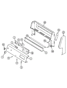 02 - Control Panel parts for Magic Chef Range 3522WUW-D from AppliancePartsPros.com