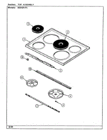 04 - Top Assembly (3524Sp) parts for Magic Chef Range 3524SPW from AppliancePartsPros.com