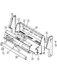 02 - Control Panel parts for Magic Chef Range 3524SRA from AppliancePartsPros.com