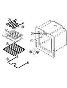 05 - Oven parts for Magic Chef Range 3527WUV from AppliancePartsPros.com