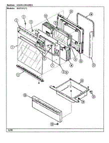 02 - Door / Drawer (3527Xpx) parts for Magic Chef Range 3527XPA from AppliancePartsPros.com