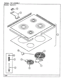04 - Top Assembly (3527Xp) parts for Magic Chef Range 3527XPW from AppliancePartsPros.com