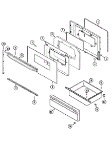 04 - Door / Drawer (Series 24) parts for Magic Chef Range 3527XRW from AppliancePartsPros.com