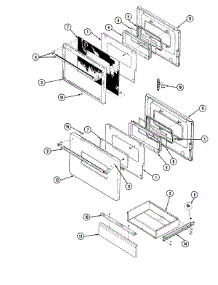 03 - Door parts for Magic Chef Range 35HA-1 from AppliancePartsPros.com