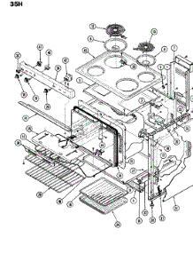 02 - Top Assy.\Body parts for Magic Chef Range 35HA-10XS-MS from AppliancePartsPros.com