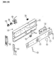 02 - Control Panel parts for Magic Chef Range 35HA-26X-ON from AppliancePartsPros.com