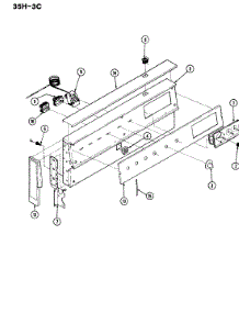 02 - Control Panel parts for Magic Chef Range 35HA-3CX-BO from AppliancePartsPros.com